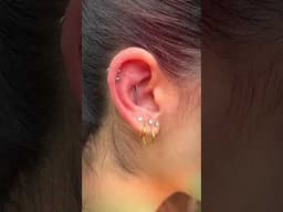 Here’s how 2 vertical individual piercings look side by side!