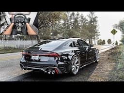 2021 Audi RS7-R Sportback | Forza Horizon 5 | Steering Wheel Gameplay