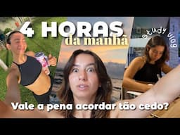 O que as blogueiras não te contam sobre acordar às 4h da manhã (mas eu contei) | Study Vlog