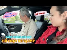 Tập Xe Cho Bố Mà VÔ CÙNG ÁP LỰC, Bố CHƯA CÓ BẰNG Nhưng Đòi Chạy Xe Một Mình | Đến Mỹ Cùng Mai