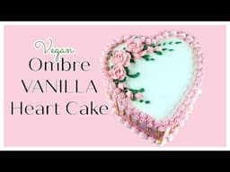 Ombre Heart Vanilla Cake