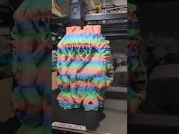 Large rainbow Labubu printed on my Creality Ender-5max  using Creality Hyper Wild Blossom filament.