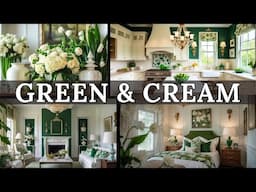 Mix Old & New | Elegant Green & Cream Summer Home Decor Ideas You'll Love!