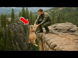 Man Saved A Pregnant Lynx From A Cliff – You Won’t Believe How She Repaid Him!