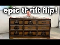 From Ugly to Unbelievable | $50 Thrifted Dresser Gets a High End Makeover!