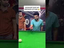 Gaon kay dost ko snooker ley gya 🙂 @tahaijaz  #village #snooker