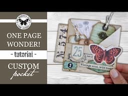 ONE PAGE WONDER! Junk Journal Tutorial to make a CUSTOM DOUBLE POCKET