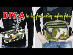 DIY [Tips] Make a hip bag from Military Cloth - 2 Trendy Bag Models