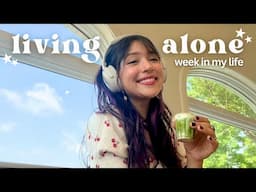 LIVING ALONE WEEK IN MY LIFE! crafting, cafe work sesh, cleaning, & more!