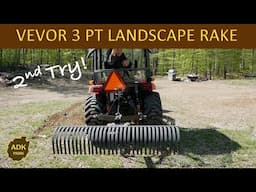 Using the 3 point hitch LANDSCAPE RAKE by VEVOR