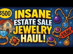 Part 1 of The Most INSANE Estate sale Jewelry Finds EVER!! $7k necklace GOLD silver AMAZING!!