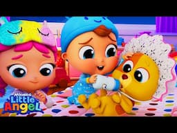 Rock-a-Bye Baby Bingo Version | Animal Learning Videos | Little Angel Kids Songs & Nursery Rhymes