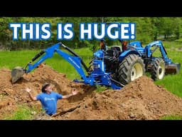 GAME CHANGER! | Backhoe Is HERE! | Let's Dig Some Holes!!!