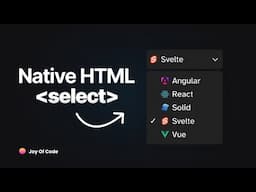 You Can Style The Native HTML Select With CSS