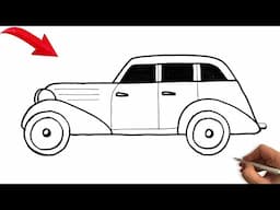 How to Draw a Classic Car Step by Step | Easy Car Drawings