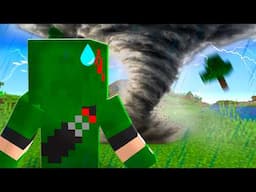 SOBREVIVENDO AO TORNADO 100% REALISTA NO MINECRAFT!!