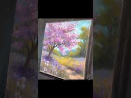 Spring is blooming on my easel! Watch the magic happen! #softpastel ￼