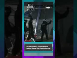 La Policía de la Ciudad desalojó la zona donde vive Cristina Kirchner