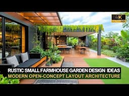 Small Home, Big Charm: Rustic Farmhouse Garden Ideas with Modern Open-Concept Layout