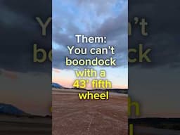 Good thing we don’t listen to noise.✌🏼 Episode on big rig boondocking out now. #podcast #rv #rvlife