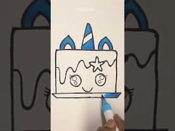 How to Draw a Unicorn Cake Step by Step
