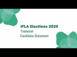 Stuart Hamilton, Treasurer Candidate Statement | IFLA elections 2025