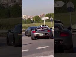 CHASING Porsche Carrera GT LOUD V10 SOUND!!