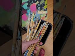 Saying farewell to these very old brushes! Downsizing to travel in my RV for a year. Super excited!