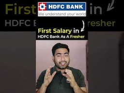 First Salary In HDFC Bank As a Fresher |  Private Bank Jobs & Salary 💀