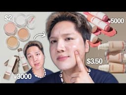 Girl not Daiso eating this hard with the makeup 💸 (new CHEAP base makeup from Daiso)
