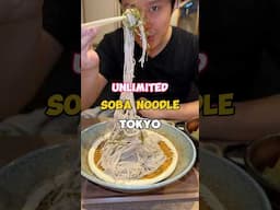 UNLIMITED Soba Noodles 🍜 #tokyo #japan