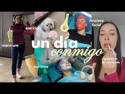 Un día conmigo 💅🏻🧖🏻‍♀️🏃🏻‍♀️ Limpieza facial, chisme, manicure, ejercicio y más | Nancy Loaiza