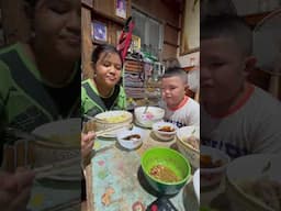 Stir-fried noodles with pork for two siblings