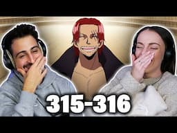 OMG SHANKS MEETS WITH WHITEBEARD! *ONE PIECE* Episodes 315-316 REACTION!