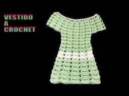VESTIDO A CROCHET PARA NIÑA