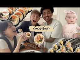 영국 친구들에게 김밥 만드는법 가르쳐주기! 맥스뿌셔 & 프로나티 😂