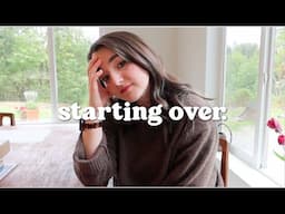 starting over... an honest life update + the future of my channel