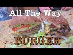 All The Way Burger In a cast iron skillet