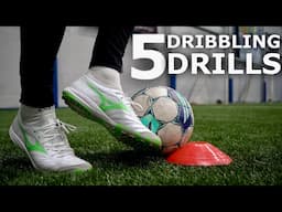 5 Close Control Dribbling Drills For Footballers | Improve Your DRIBBLING in Small Spaces