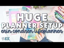 Erin Condren Functional Planner Setup HUGE Dashboard LifePlanner Set Up Simple Notes Pages and Folio