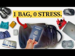 4 EASY strategies to travel with just ONE bag!