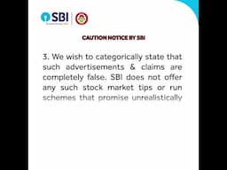 Caution Notice by SBI