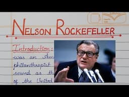 Ep-16: brief essay on "Nelson Rockefeller" | Short essay series |#yt #education #essay #knowledge