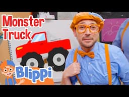 Learn How To Draw a MONSTER TRUCK | Blippi Draws | Learn Colors and Science with Blippi!