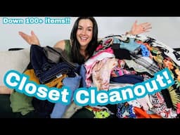 OVER HALF of My Closet is GONE! | 103 Items Down in a MASSIVE Cleanout!