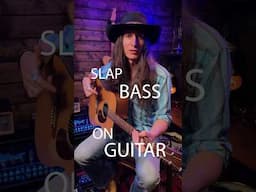 Slap Bass on Guitar 🎸 Lesson #learnguitar #guitarlesson #shorts