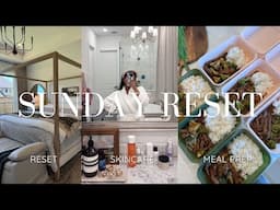 CHILL SUNDAY RESET VLOG: meal prep for the week, clean with me, self care routine