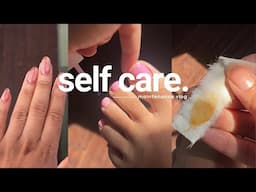 AT HOME MAINTENANCE | Fix Damaged Nails,  Pedicure for Dry Feet,  & DIY Sugar Wax