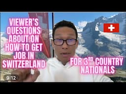 TRUTH ABOUT GETTING JOB IN SWITZERLAND #philippines #switzerland #job #pakistan #india #indonesia