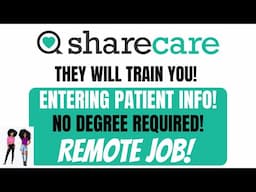 Sharecare Hiring! - No Experience Remote Job Entering Patient Info Work From Home